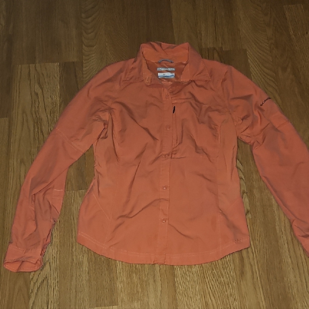 Columbia Orange Blouse Casual Pullover Top